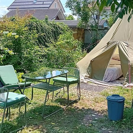Camping Under The Walnut In Your Own Tent On A Shared Lot And Shared Bathroom Ljubljana Exterior foto
